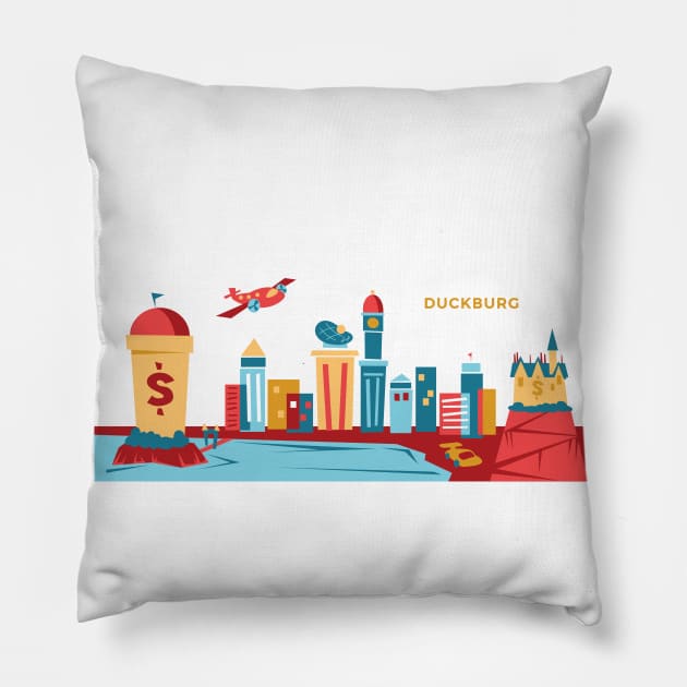 You Are Here, Ducks Pillow by Heyday Threads