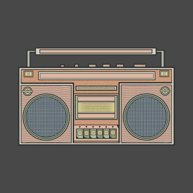 Brown Vintage Boombox by milhad