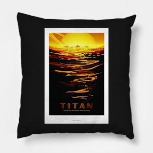 Titan, Travel Poster Pillow