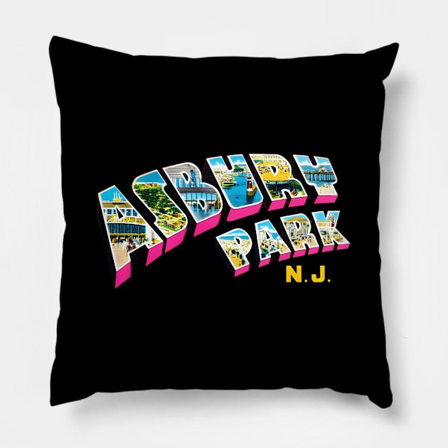 Asbury Park New Jersey Nj Pillow by SnugFarm