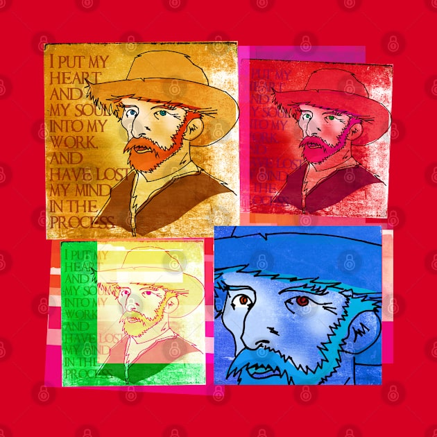 VINCENT VAN GOGH COLLAGE, DUTCH POST-IMPRESSIONIST ARTIST by CliffordHayes