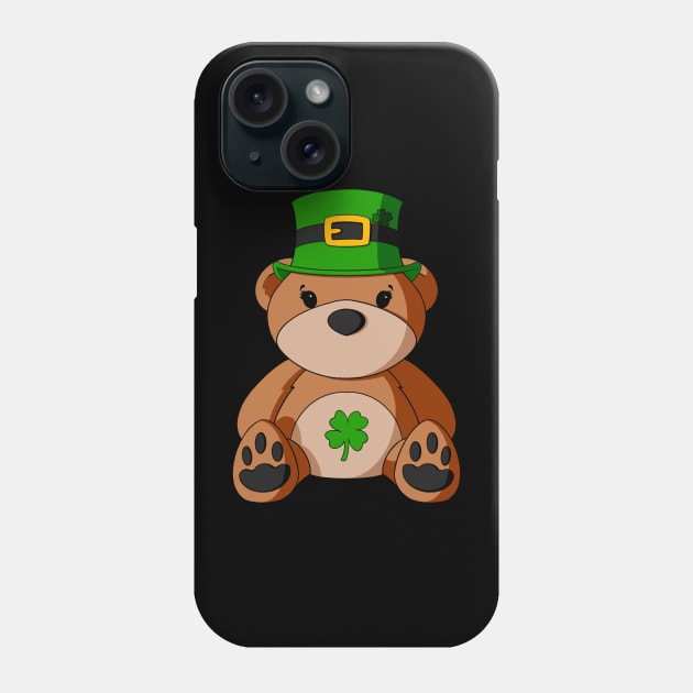 St. Patrick's Day Teddy Bear Phone Case by Alisha Ober Designs