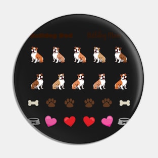 English Bulldogs Sticker Set Pin