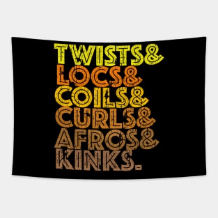 Twists Locs Coils Curls Afros Kinks Tapestry