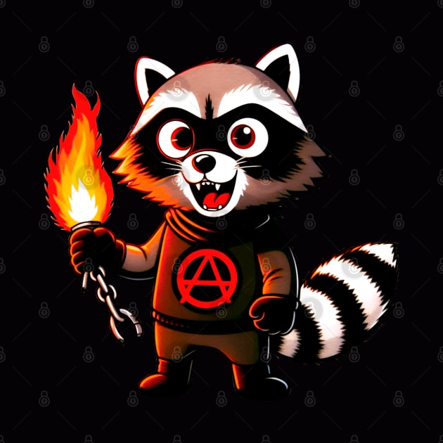 anarchy raccoon by sadieillust