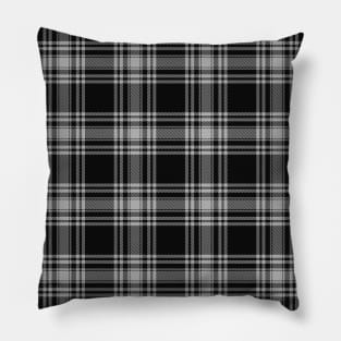 Menzies Black Tartan Plaid Scottish Pattern Pillow