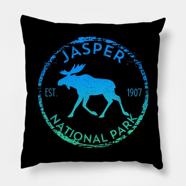 Jasper National Park Alberta Canada Moose Pillow by Pine Hill Goods