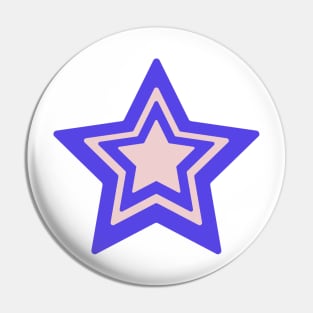 blue pink star design Pin