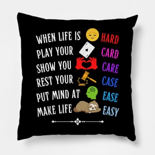 Hard to Easy Life Word Ladder Pillow
