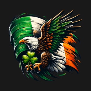 st patricks - eagle with an Irish flag T-Shirt