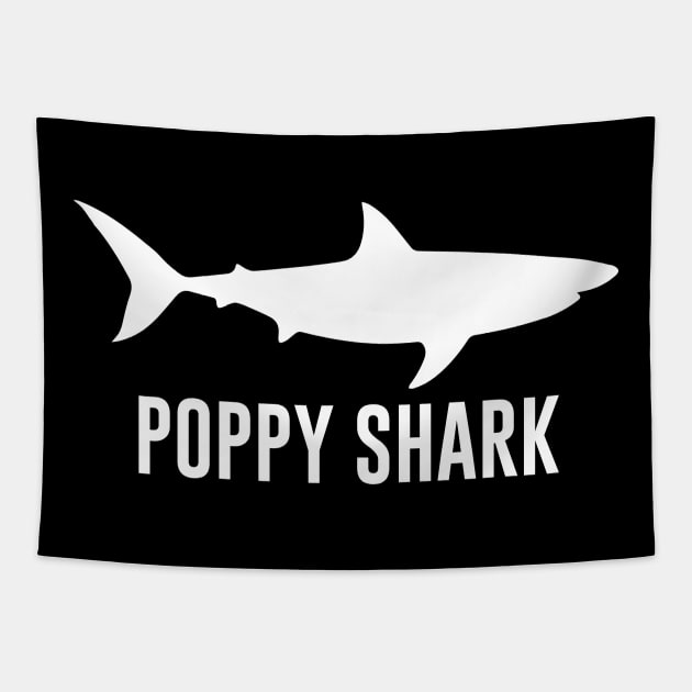 Poppy Shark Tapestry by newledesigns