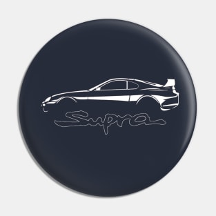 Toyota White Supra MK4 Vintage Pin