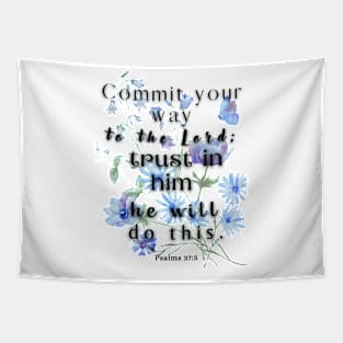 Psalms 37:5 Famous Bible Verse. Tapestry