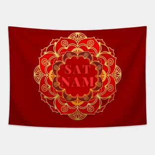 Sat Nam red Tapestry