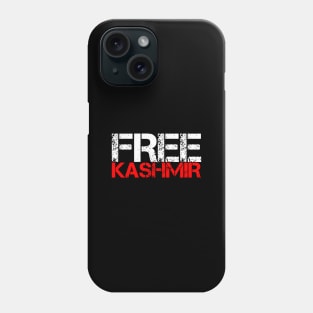 Free Kashmir in Distressed text - Kashmiri Wants Freedom Phone Case