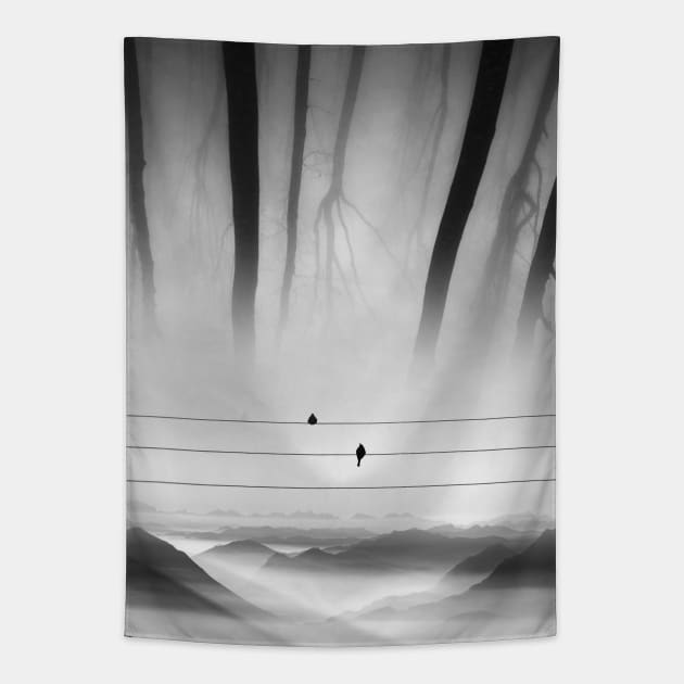 Bad Kingdom Black And White Art Tapestry by StoianHitrov