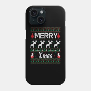 Merry XMAS Ugly Christmas Sweater Graphic Phone Case