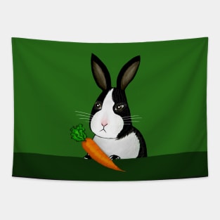 Picture Day Yay! Folk Bunny on green Tapestry