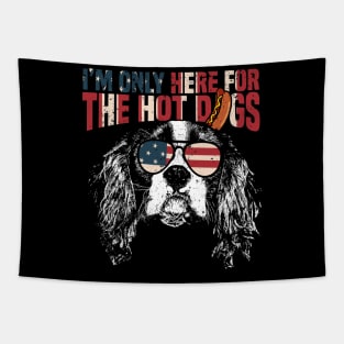 King Charles Spaniel Shirt Funny 4th of July Pup Tee Tapestry