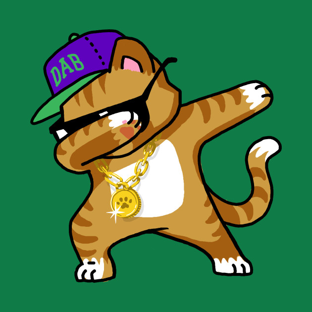 Dabbing Cat Funny Shirt Dab Hip Hop Dabbing Kitten Dabbing T Shirt Teepublic 1093