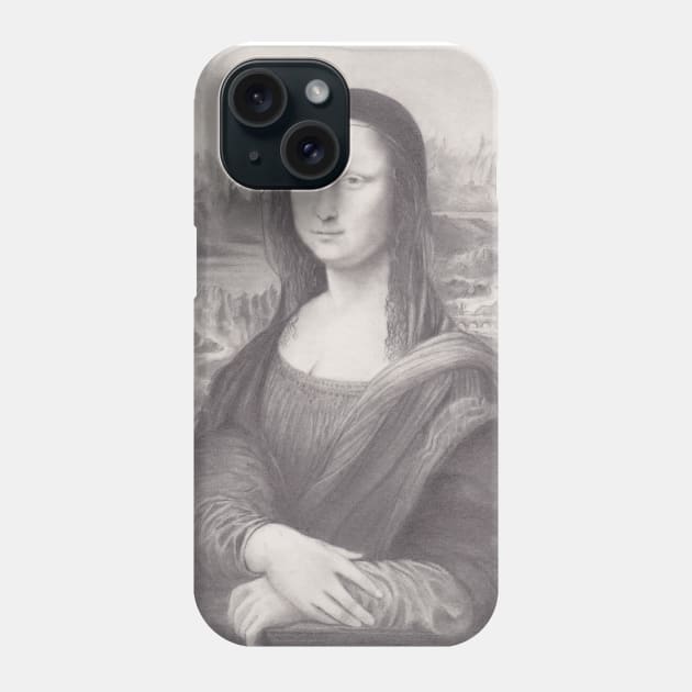 The Mona Lisa Tee Phone Case by pencilartist