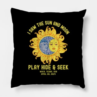 Waco Texas Usa Path Of Totality Solar Eclipse April 2024 Pillow