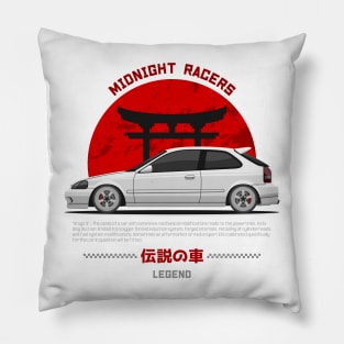 Midnight Racer White EK 9 JDM Pillow