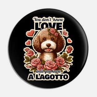 Lagotto romagnolo Valentine's day Pin