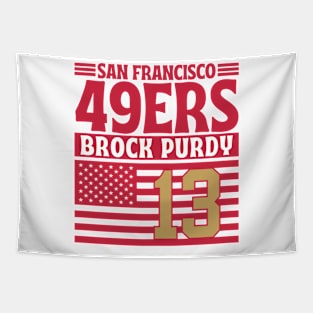 San Francisco 49ERS Purdyyy 13 American Flag Football Tapestry