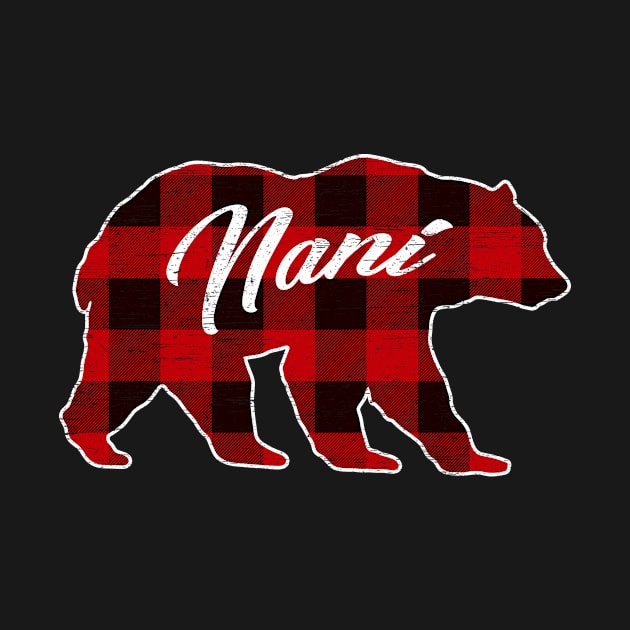 Red Plaid Nani Bear Shirt Matching Pajama Family by tabaojohnny