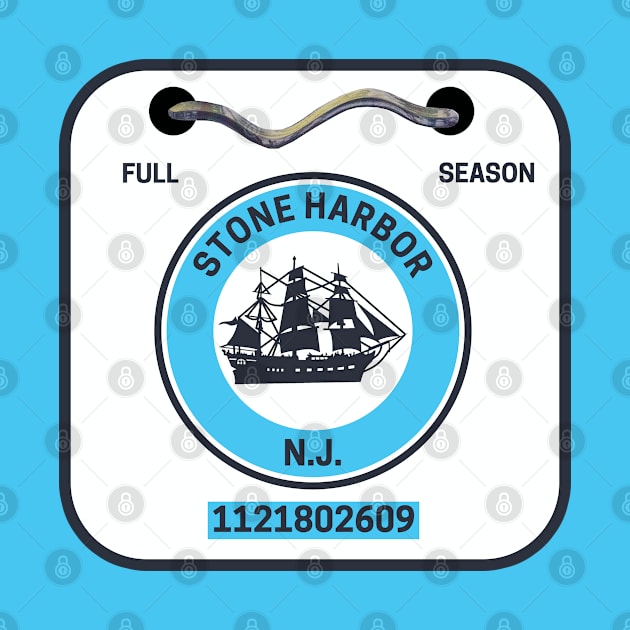 Stone Harbor New Jersey Beach Badge by fearcity