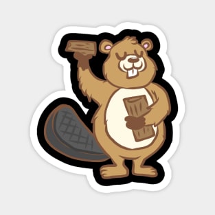 Beaver forest rodents for children animal welfare animal hunters Magnet