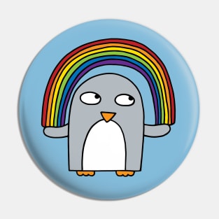 Rainbow Penguin Pin