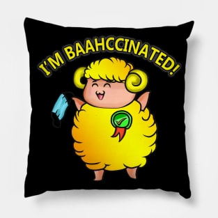 Vaccinated Happy Sheep Pillow