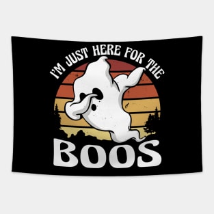 I'm Just Here for the Boos // Funny Dabbing Ghost Halloween Tapestry