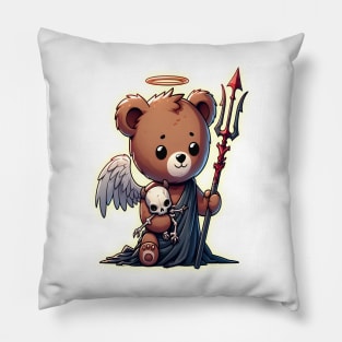 Cute Fallen Angel Bear Pillow