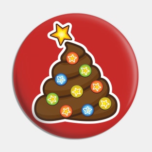 Poop Emoji Christmas Tree Pin