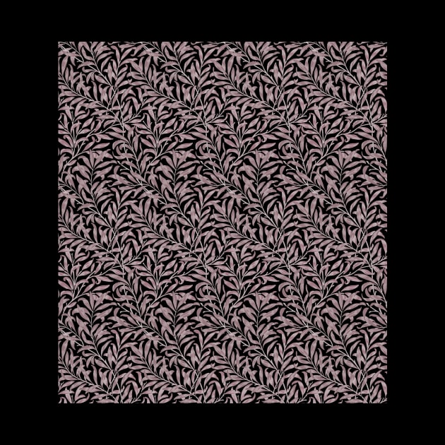 William Morris Willow Bough Pink on Dark by tiokvadrat