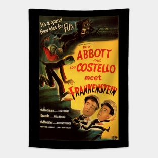 Classic Horror-Comedy Poster - Abbott and Costello Meet Frankenstein Tapestry