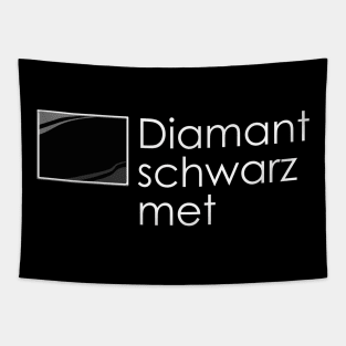 Diamantschwarz metallic Tapestry