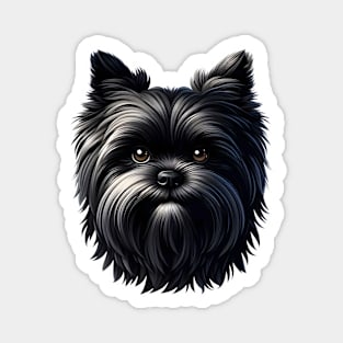 Head affenpinscher dog pet portrait cartoon vector illustration Magnet