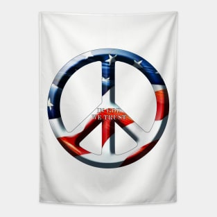 American Peace Symbol Tapestry