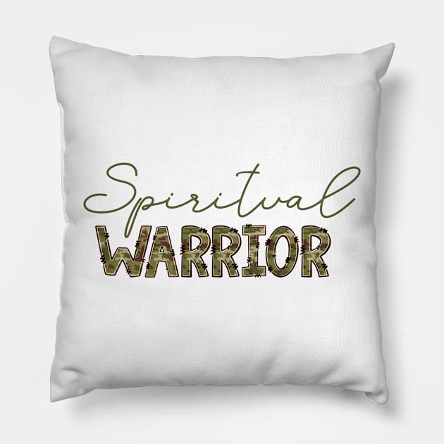 Spiritual Warrior Pillow by ChristianLifeApparel