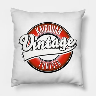 Kairouan tunisia vintage style logo. Pillow