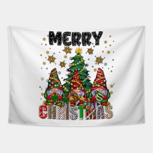 Merry Christmas Gnome Family Funny Xmas Tree Women Men Kids Tapestry