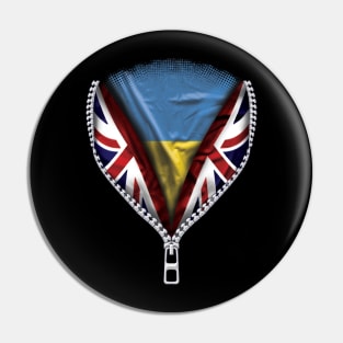 Ukrainian Flag  Ukraine Flag zipped British Flag - Gift for Ukrainian From Ukraine Pin