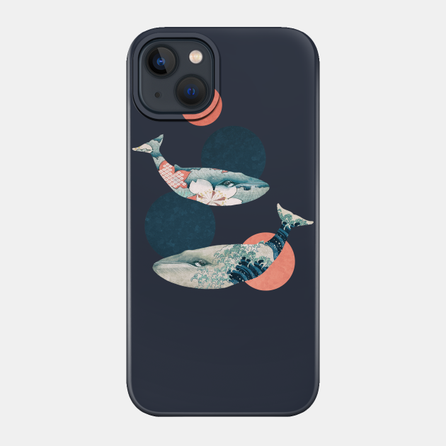 Whale Polka - Ocean - Phone Case