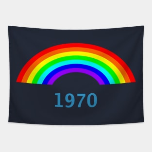 Vintage Rainbow 1970 A Retro Year Tapestry