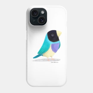 Blue Gouldian Finch Bird Phone Case