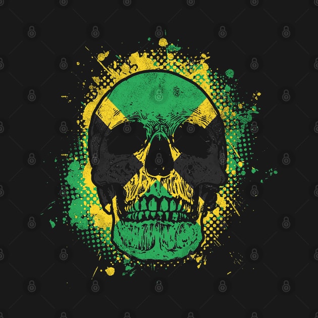 Jamaican Flag Skull by Mila46